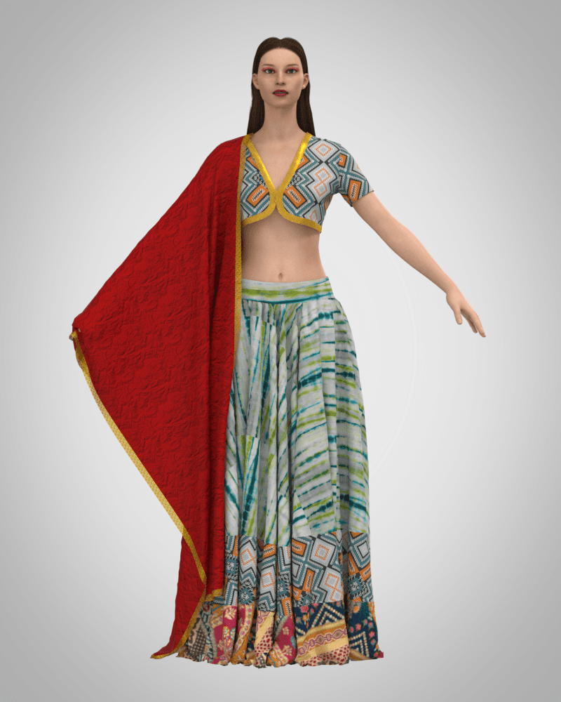 Fashion garment render for a client look
