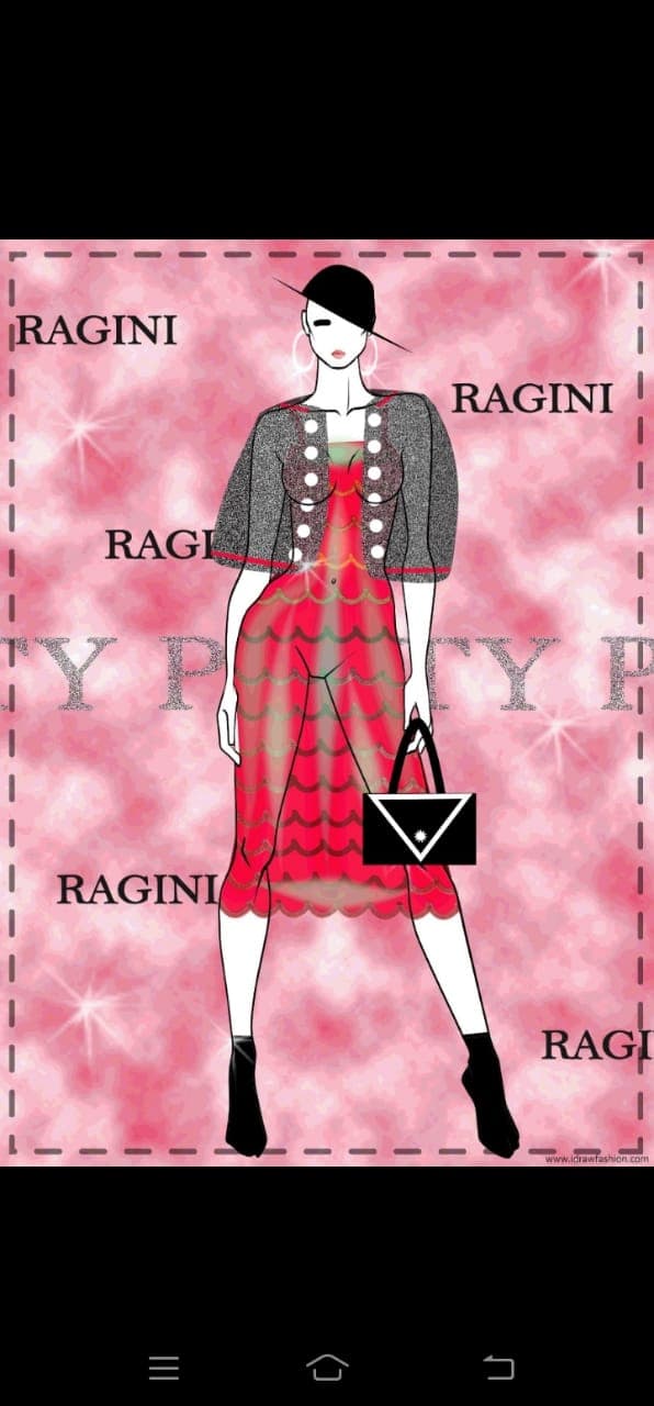 Fashion illustration and graphic layout study