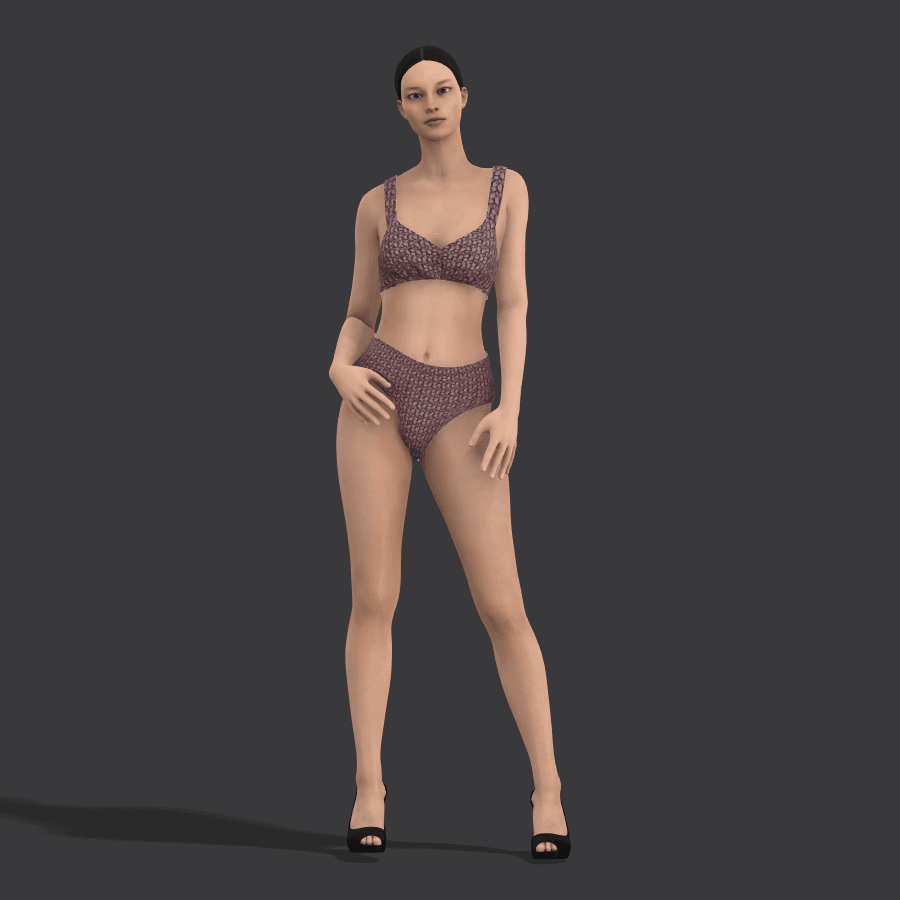Swimwear fashion visual standing pose